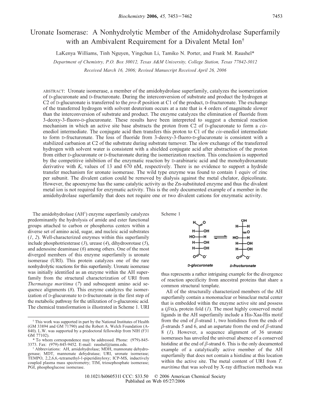 Uronate Isomerase