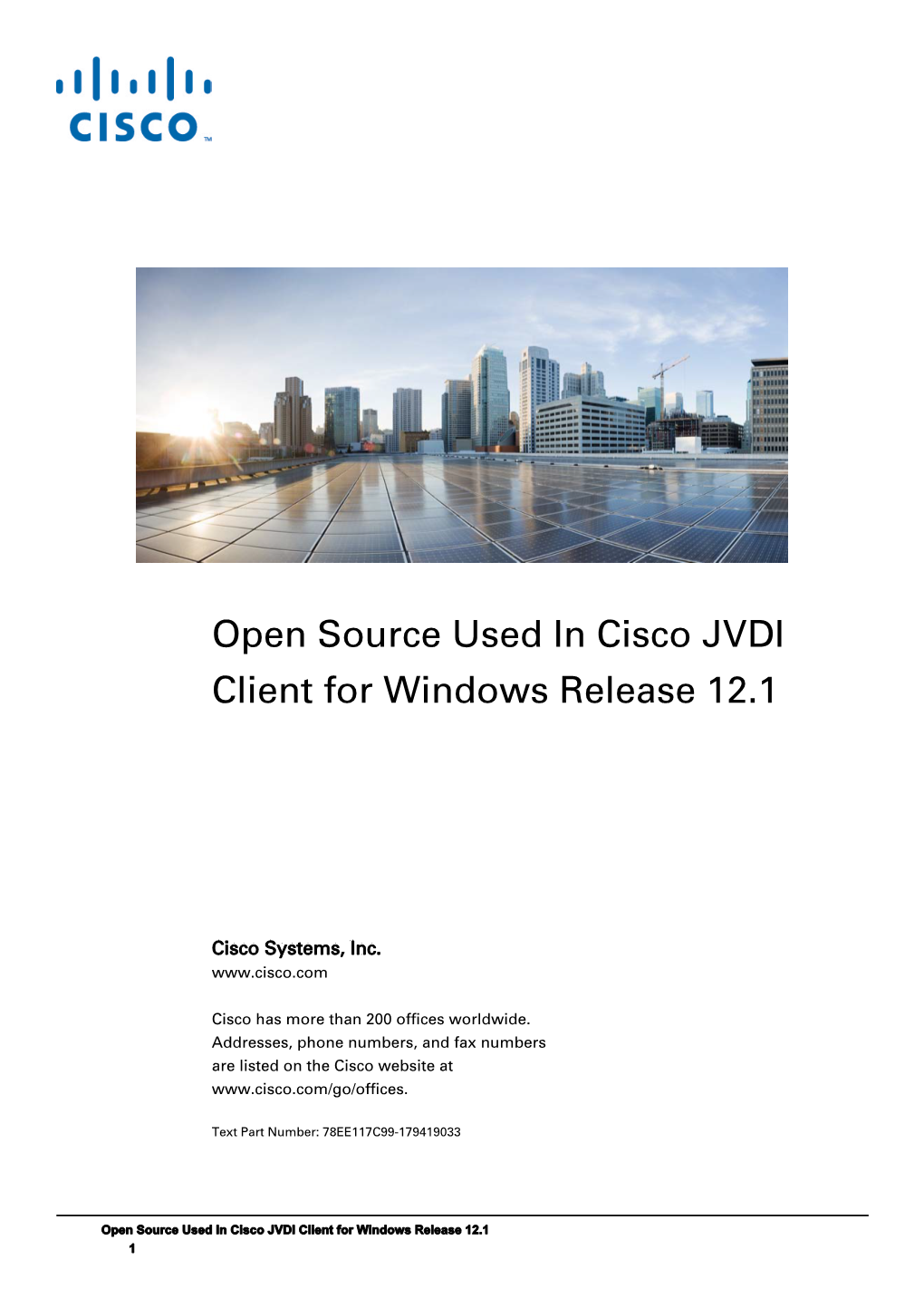 Licensing Information for Cisco JVDI Client Release 12.1