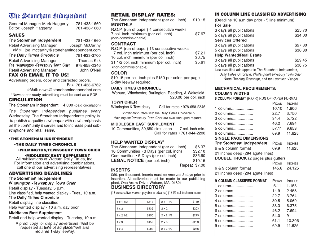 2008 Rate Card