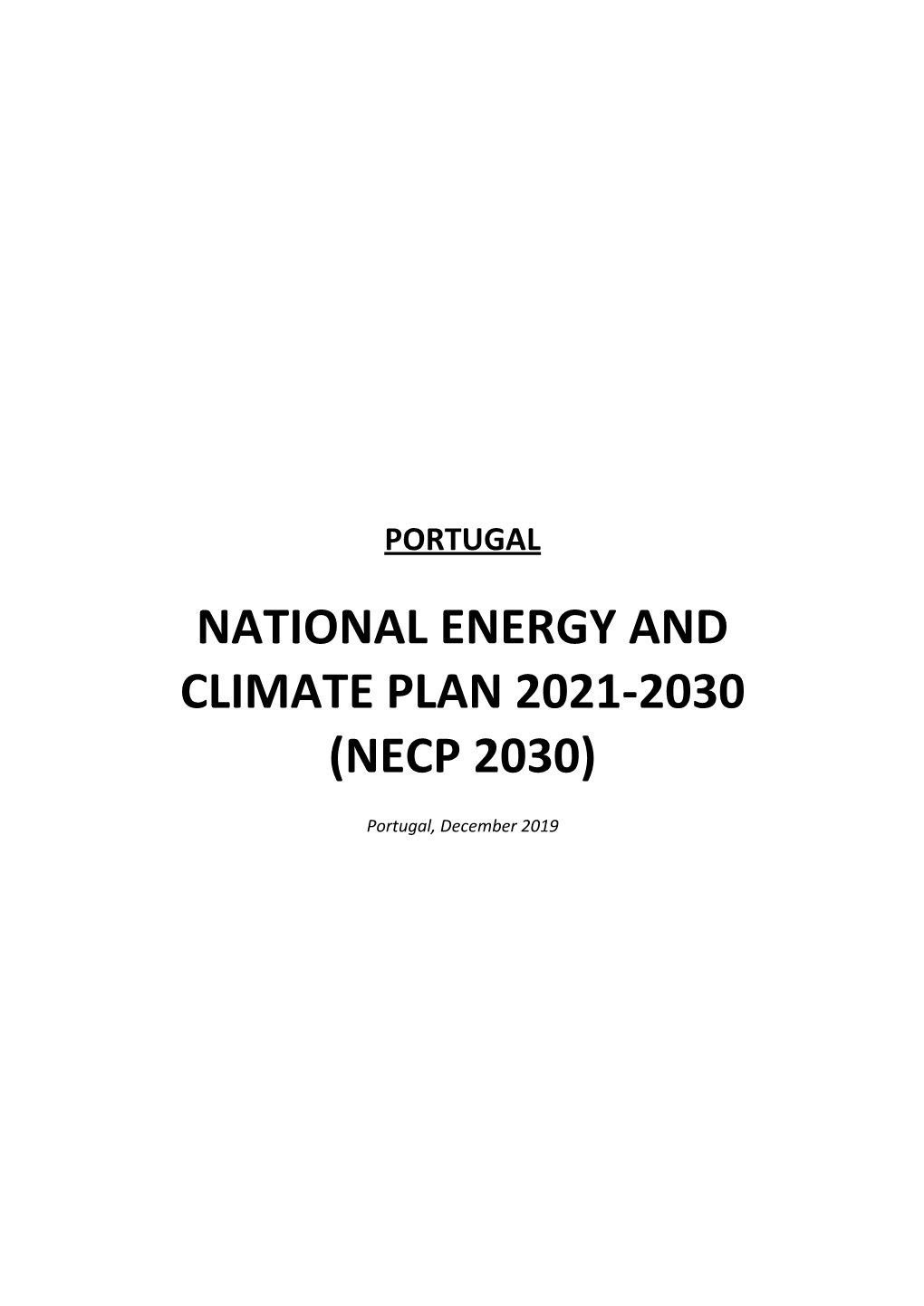 National Energy and Climate Plan 2021-2030 (Necp 2030)