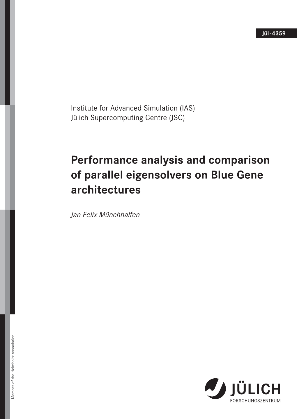 Performance Analysis and Comparison of Parallel Eigensolvers on Blue Gene Architectures