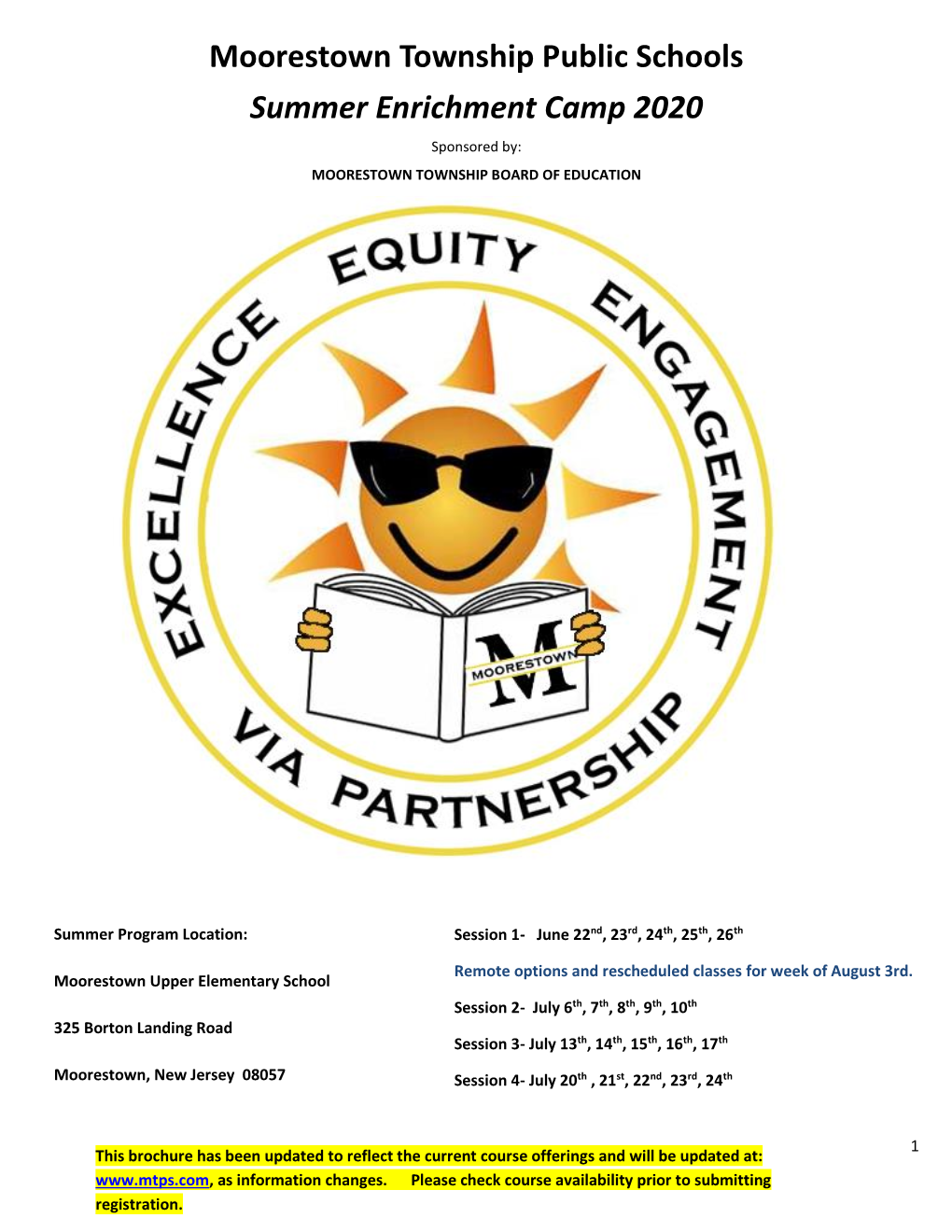 Summer Enrichment Brochure 2020 July 8Th Update