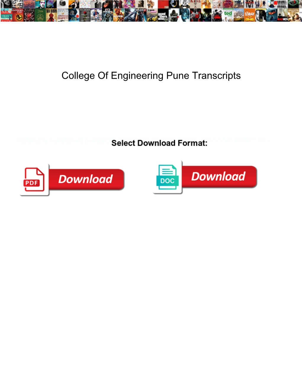 College of Engineering Pune Transcripts