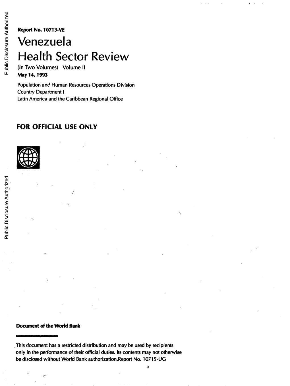 Venezuela Health Sector Review