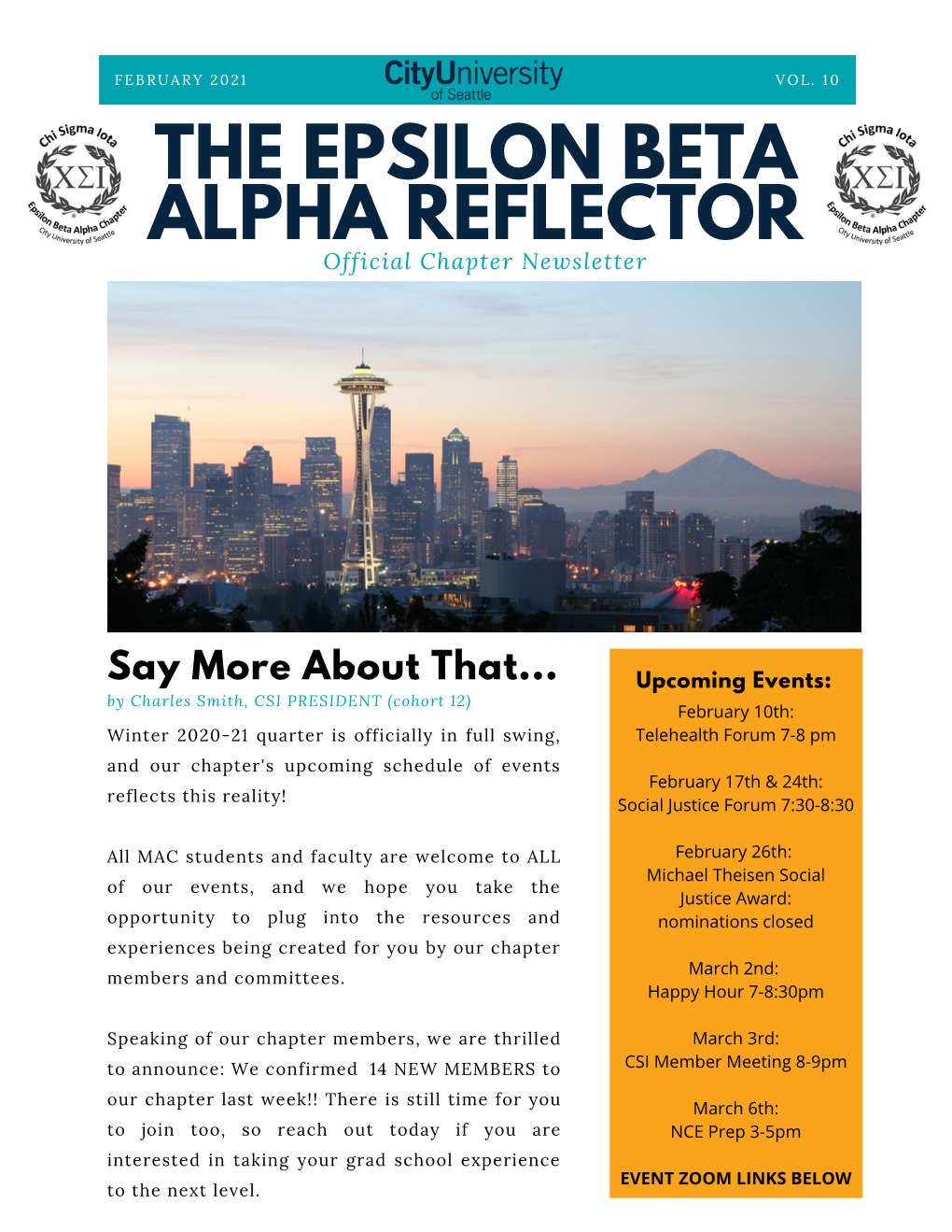 THE EPSILON BETA ALPHA REFLECTOR Official Chapter Newsletter