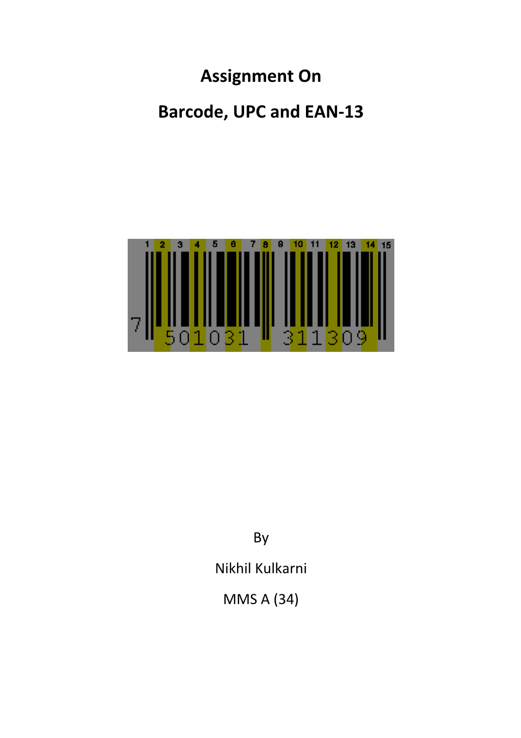 Barcode, UPC and EAN-13