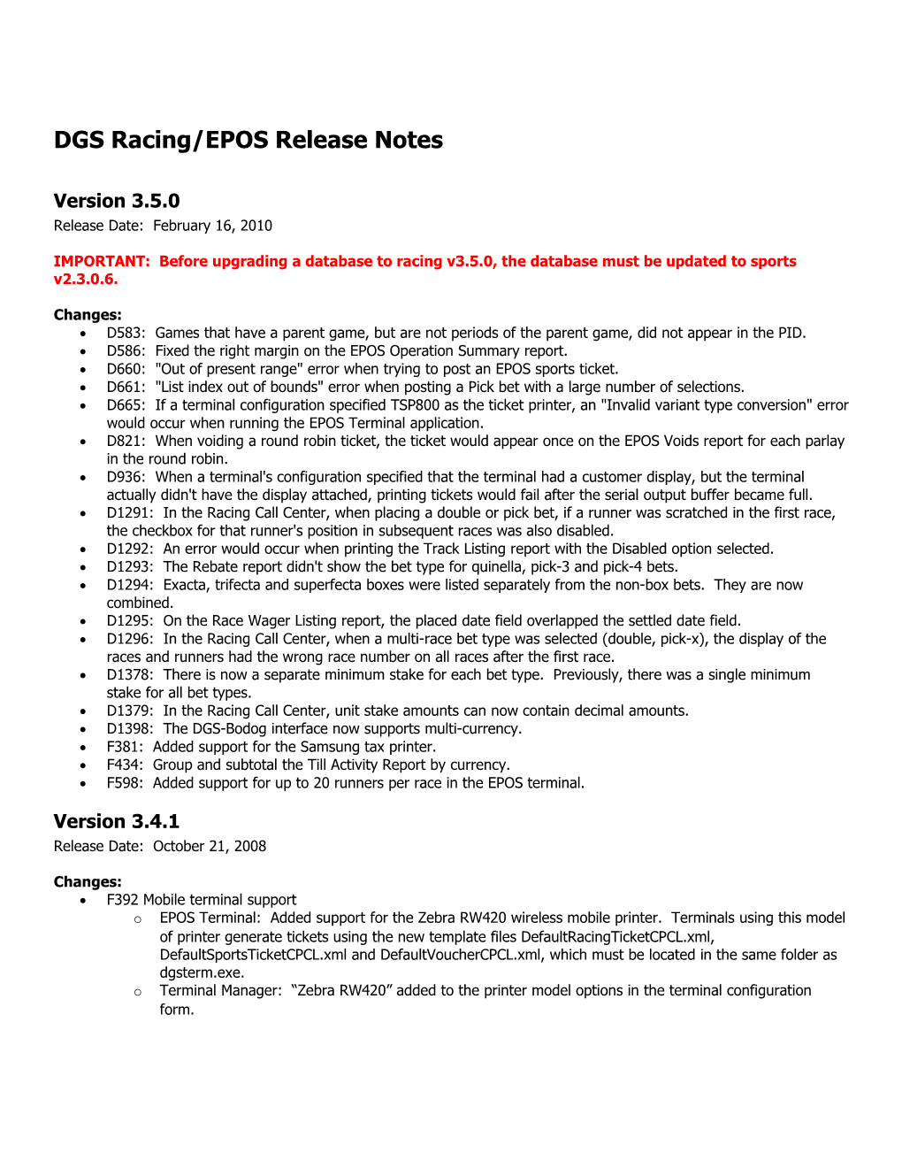 DGS EPOS Release Notes s1