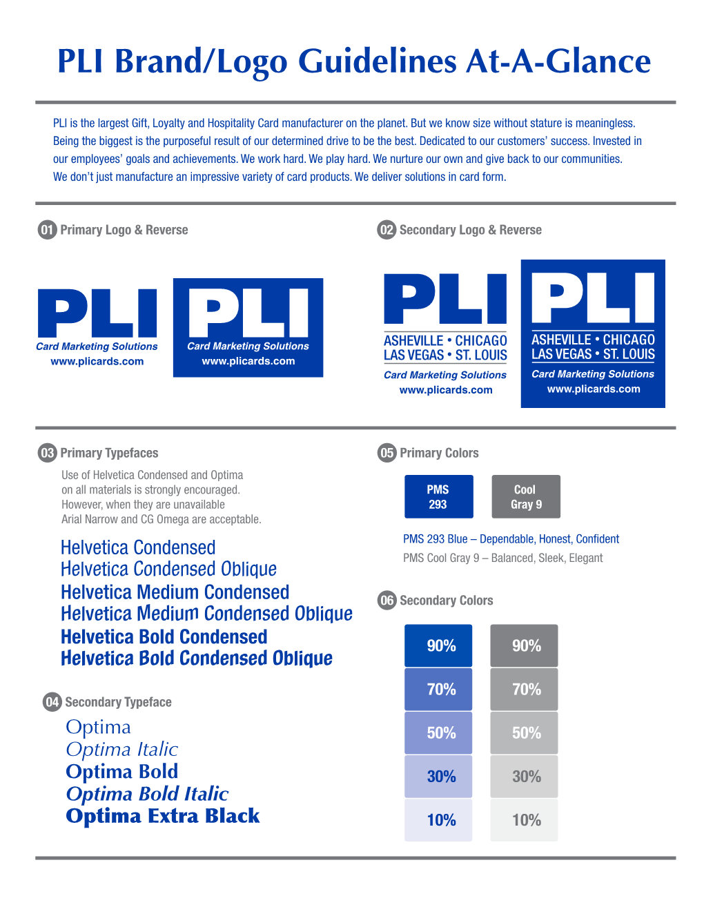 PLI Brand/Logo Guidelines At-A-Glance