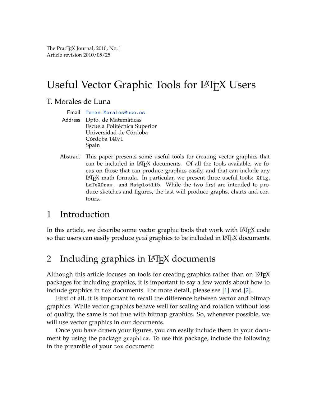 Useful Vector Graphic Tools for LATEX Users T