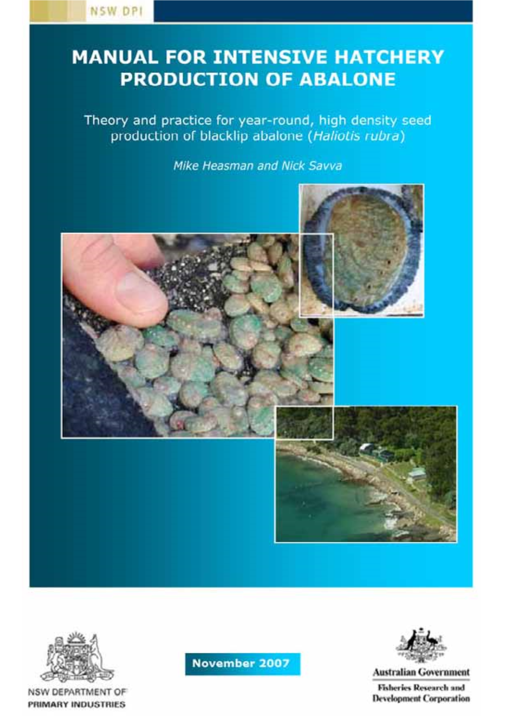 Manual for Intensive Hatchery Production of Abalone