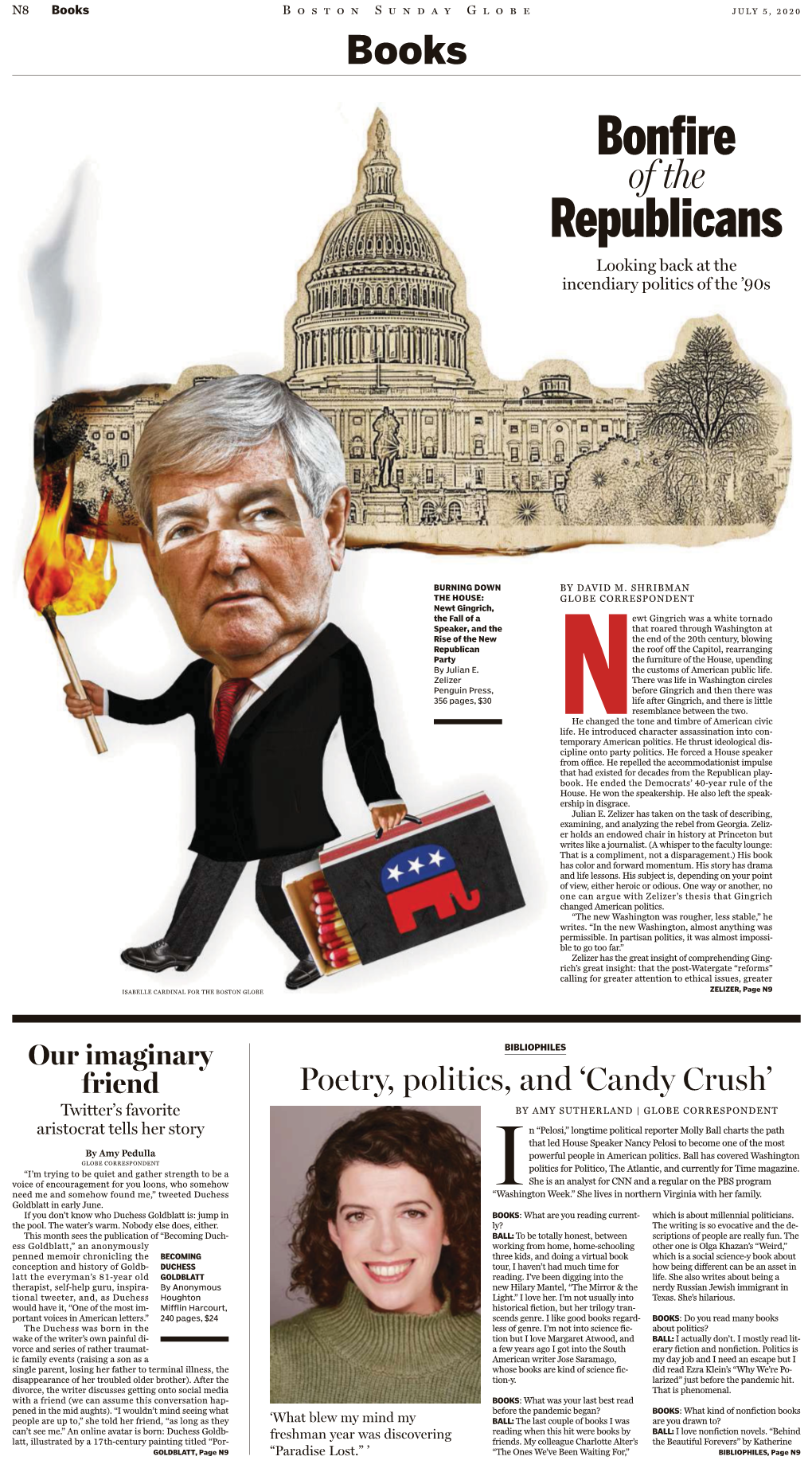 Books Boston Sunday Globe JULY 5, 2020 Books Bonfire of the Republicans