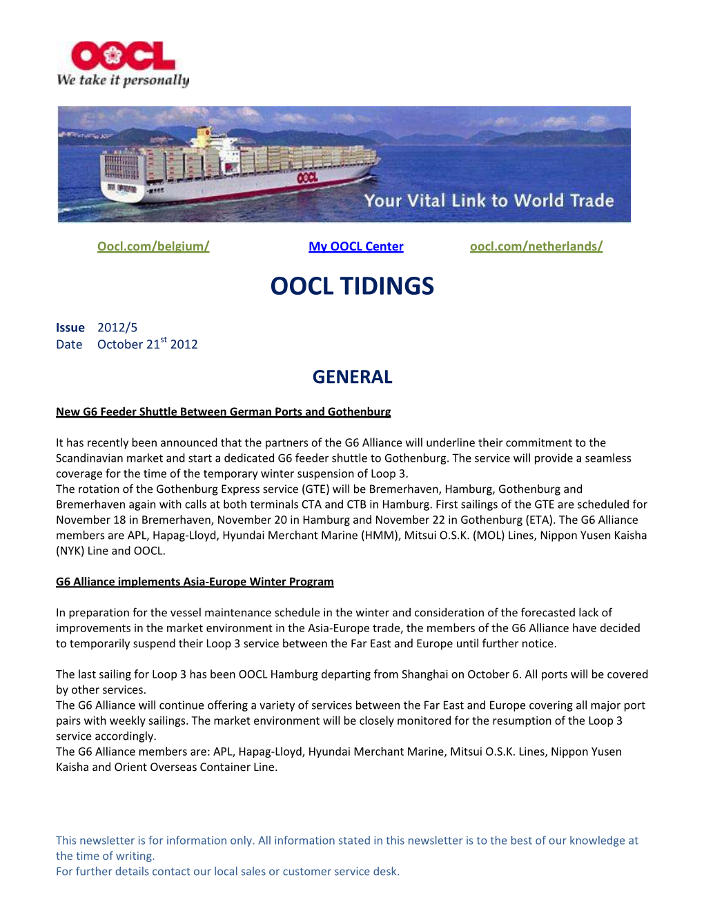 Oocl Tidings