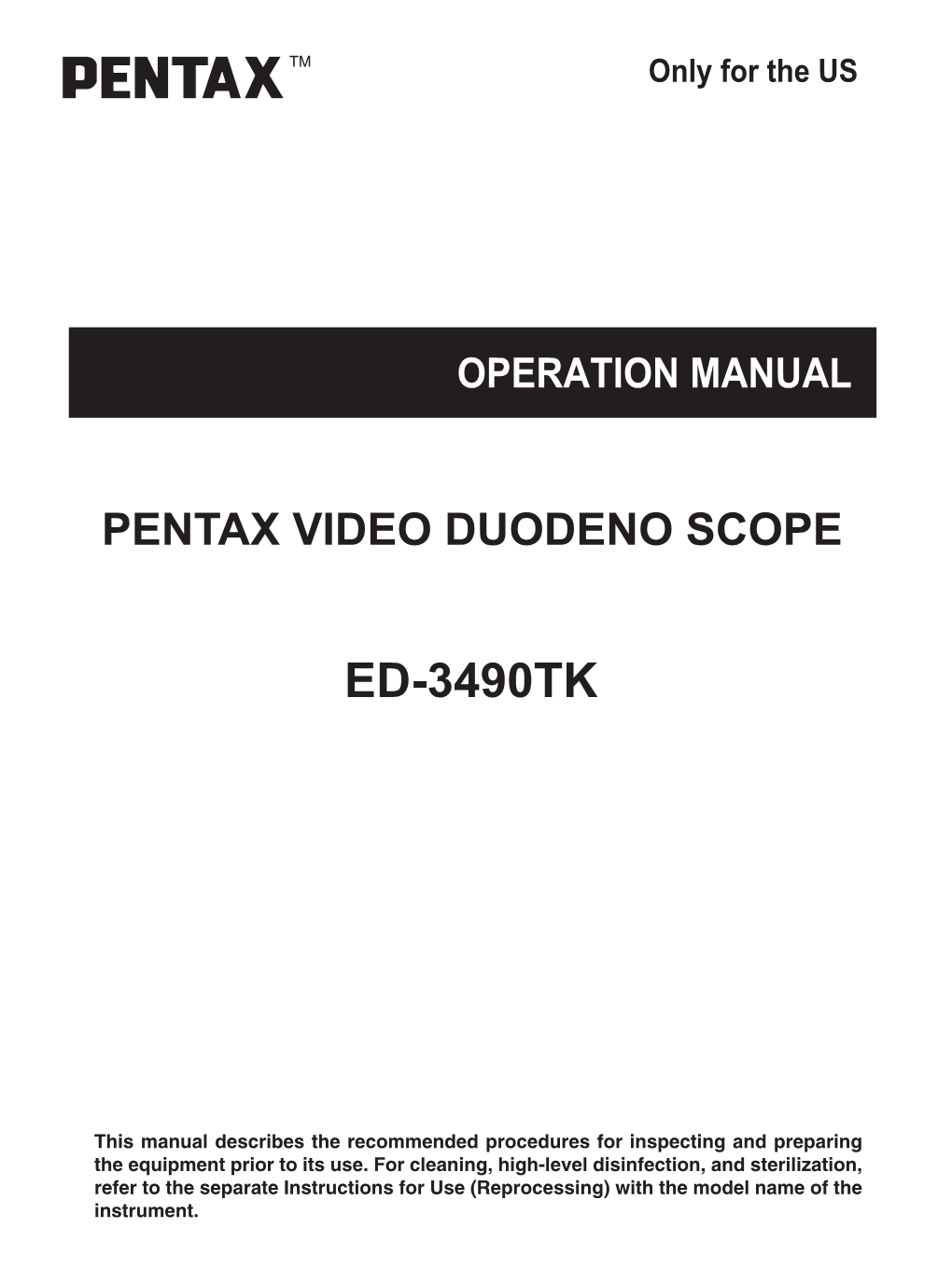 ED-3490TK Operation Manual