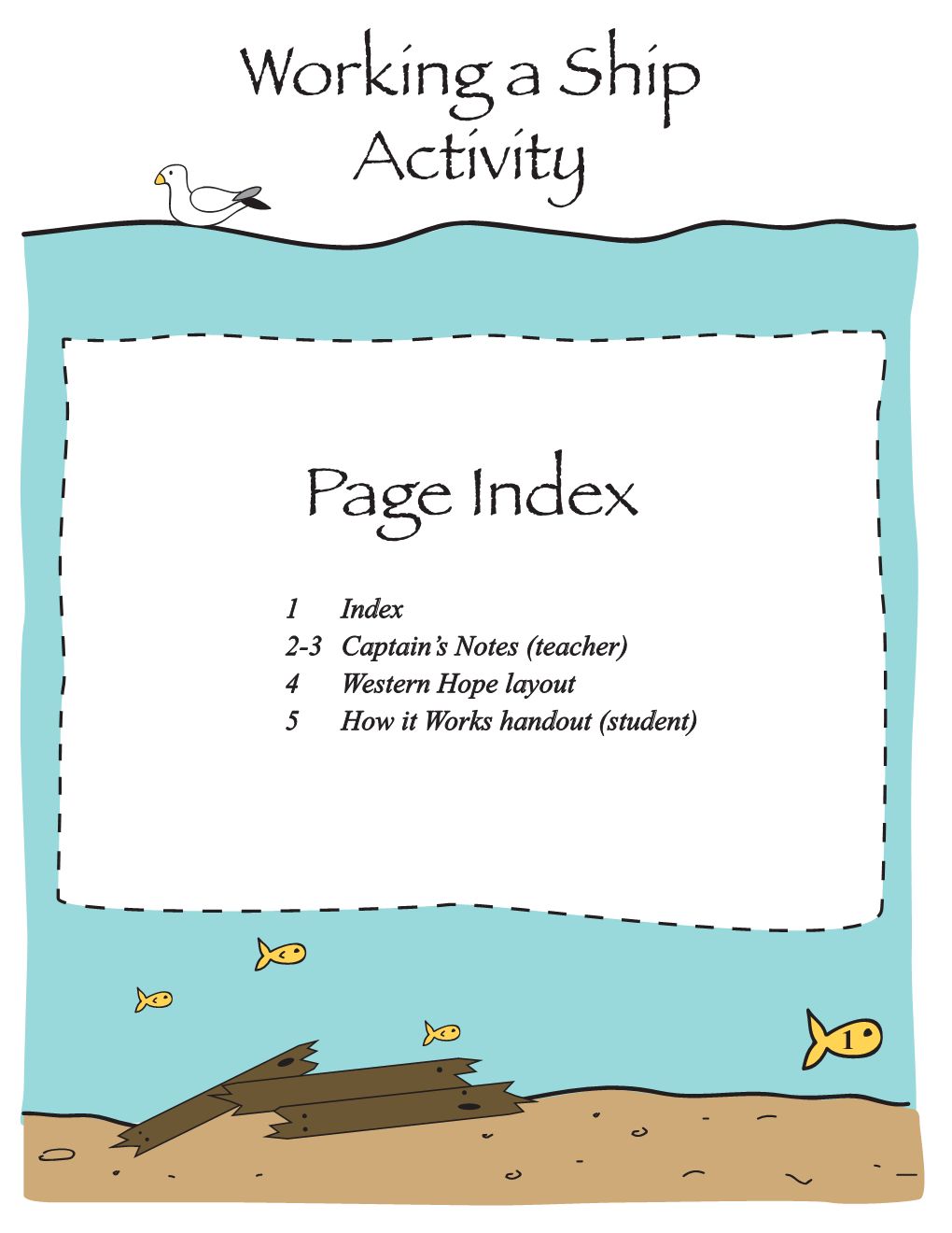 Working a Ship Activity Page Index