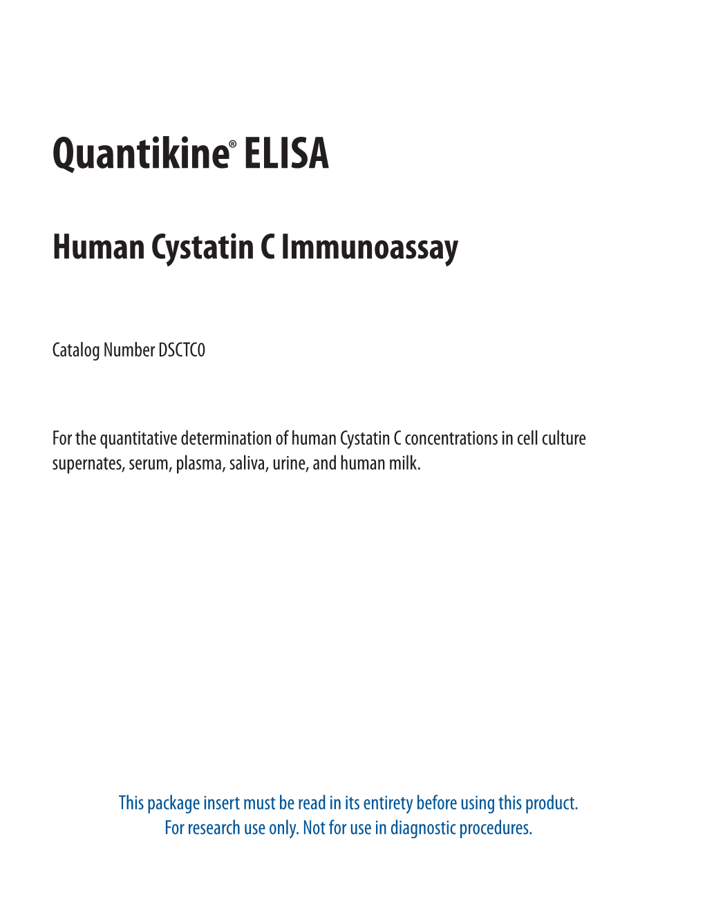 Human Cystatin C Quantikine