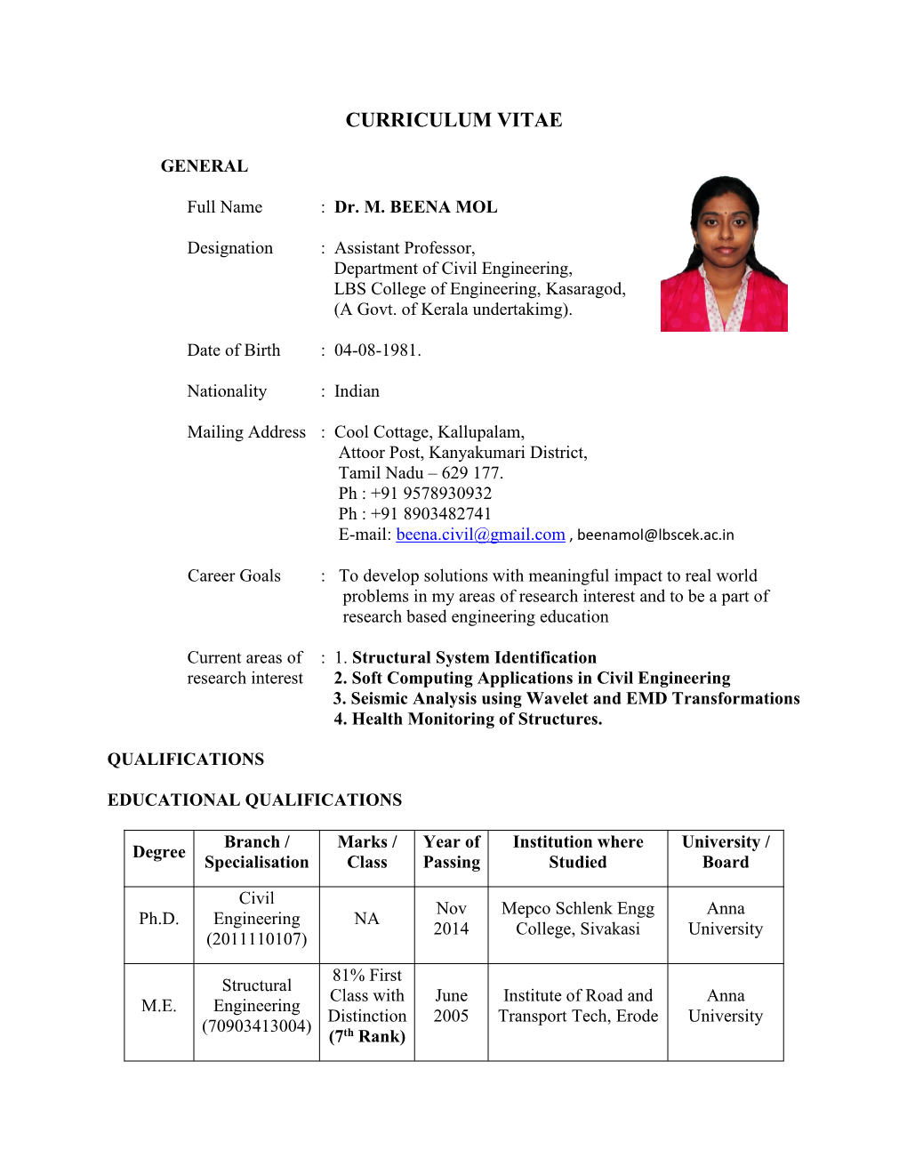 Curriculum Vitae