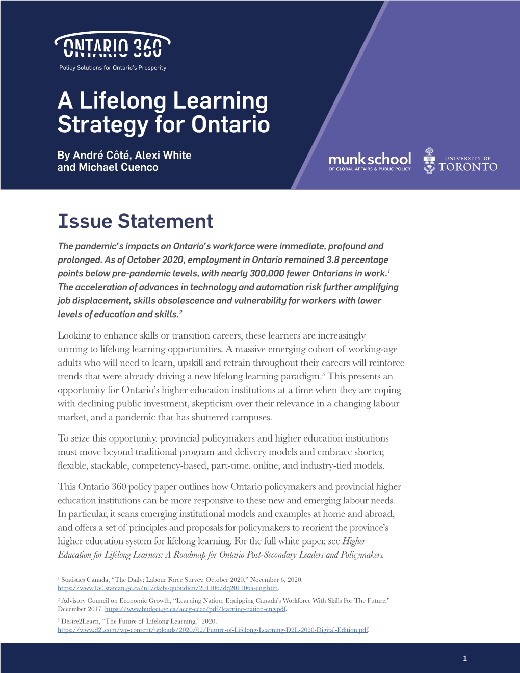 A Lifelong Learning Strategy for Ontario