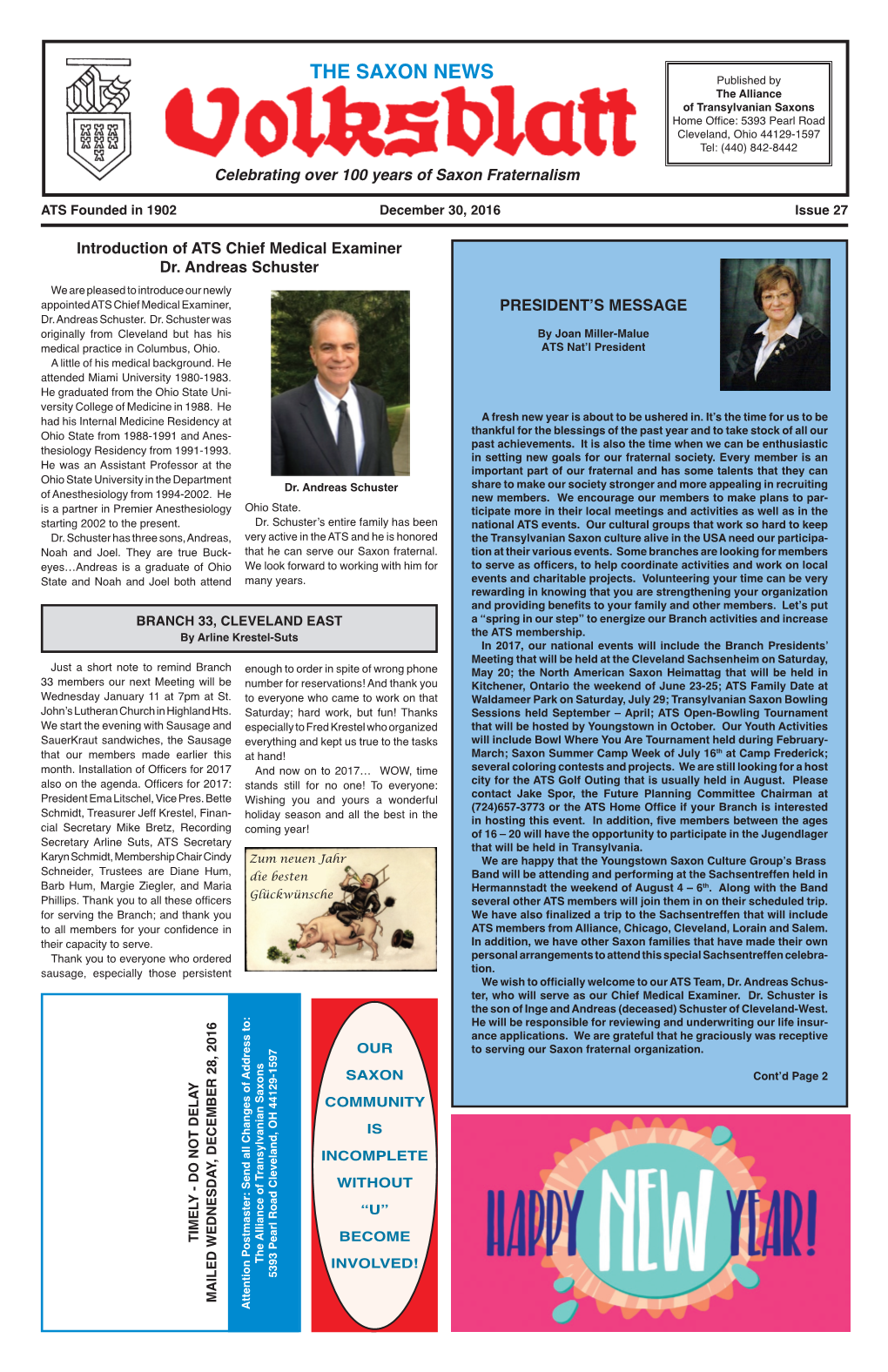 December 30, 2016 Issue 27