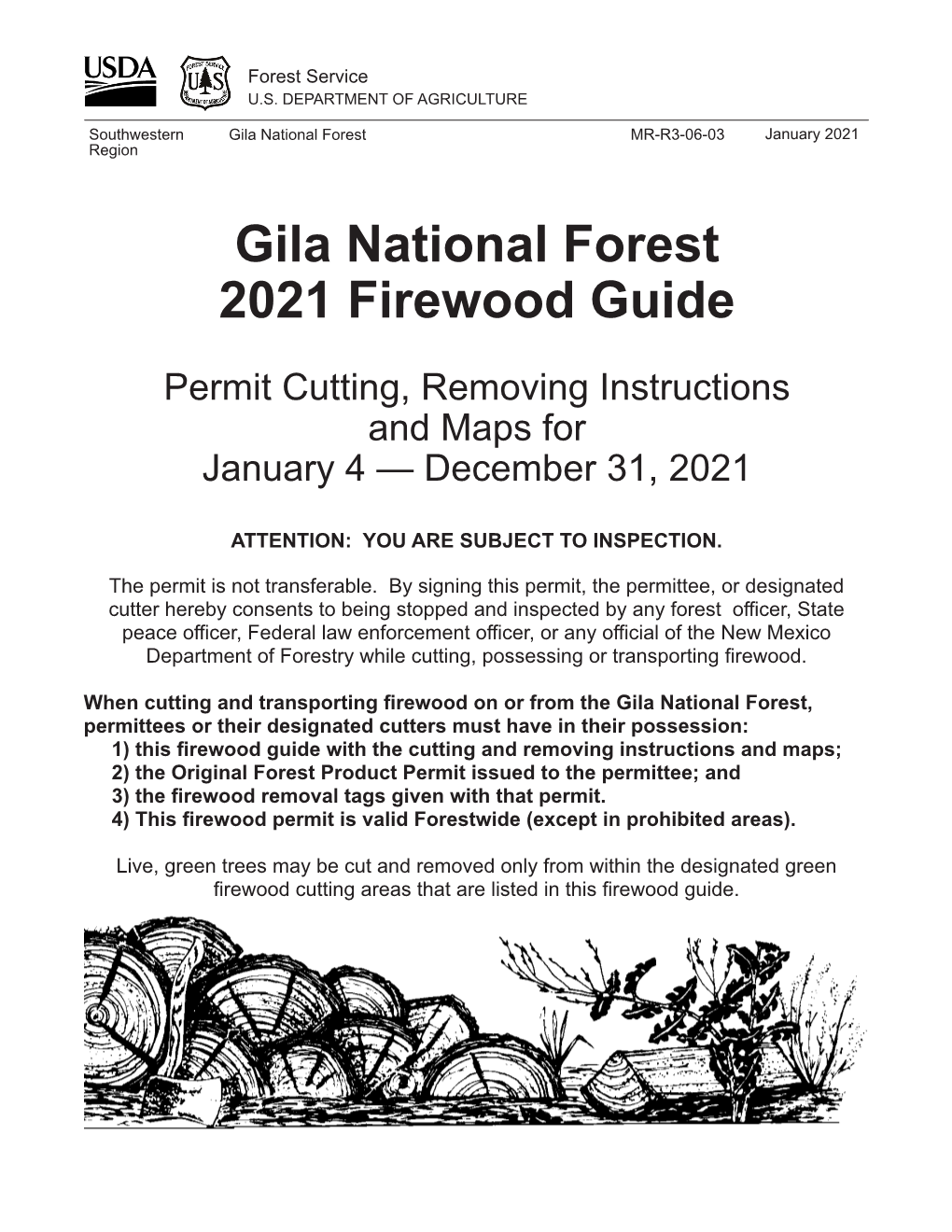 2021 Gila National Forest Firewood Guide • 2021 33 Reserve Ranger District Six Shooter Firewood Cutting Area Black Deer