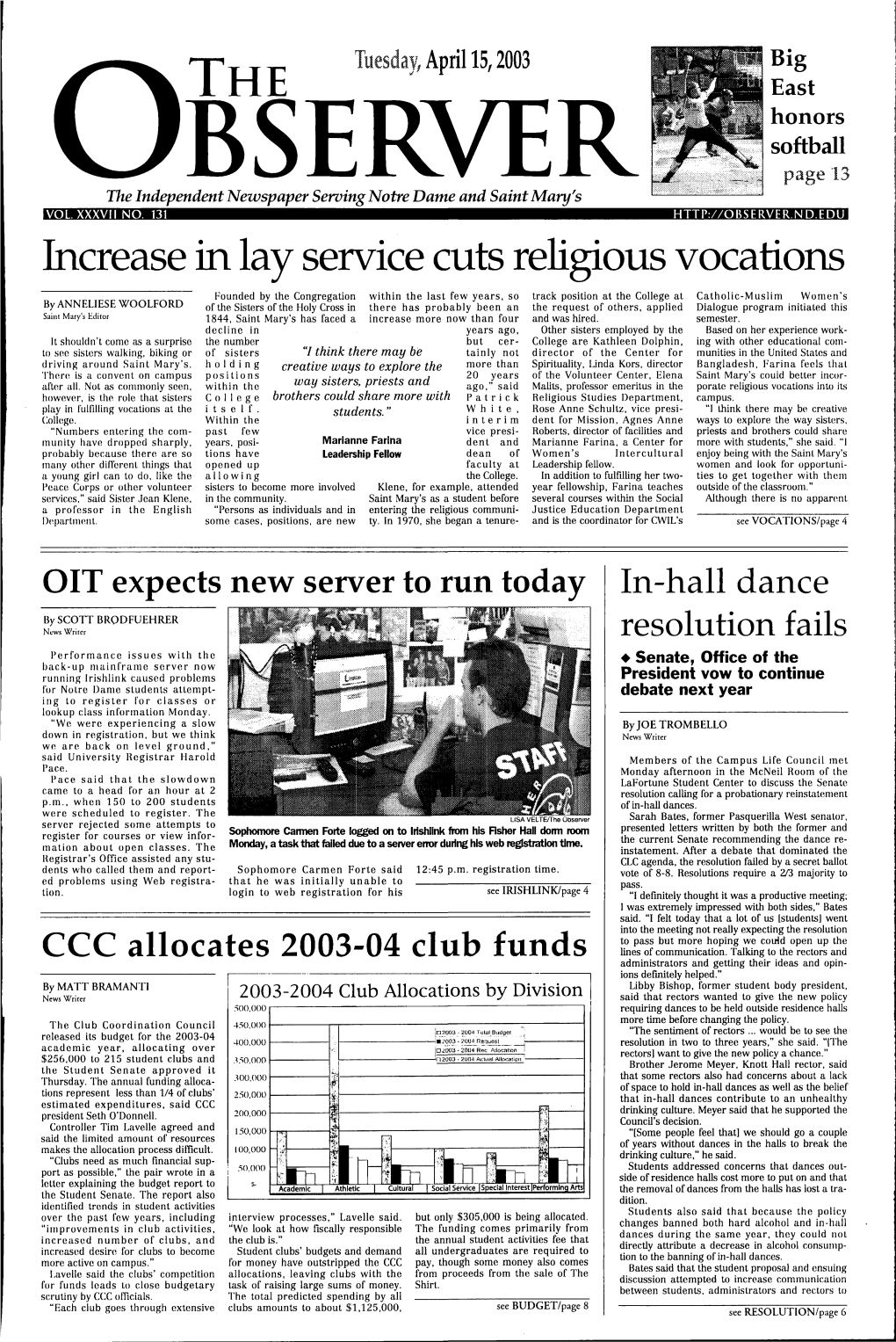 Increase in Lay Service Cuts Religious Vocations