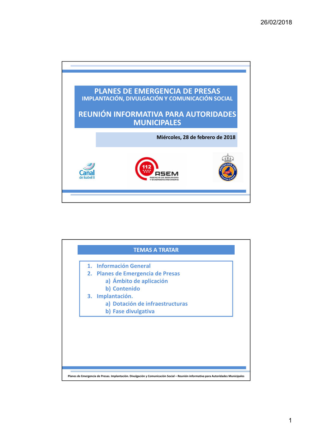 Plan De Emergencia De La Comunidad De Madrid Sobre Presas