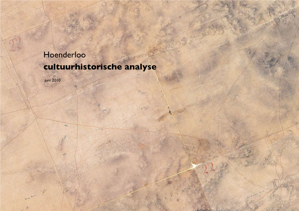 Hoenderloo Cultuurhistorische Analyse