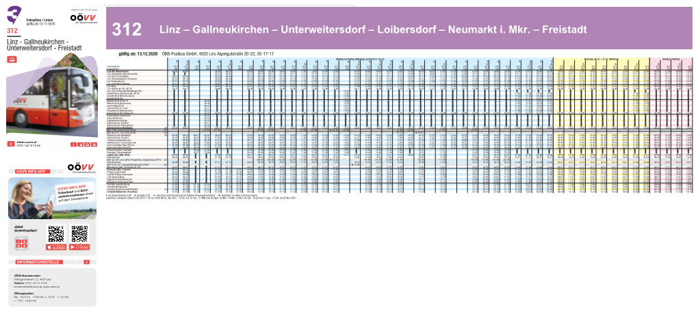 312 Linz – Gallneukirchen – Unterweitersdorf – Loibersdorf – Neumarkt I