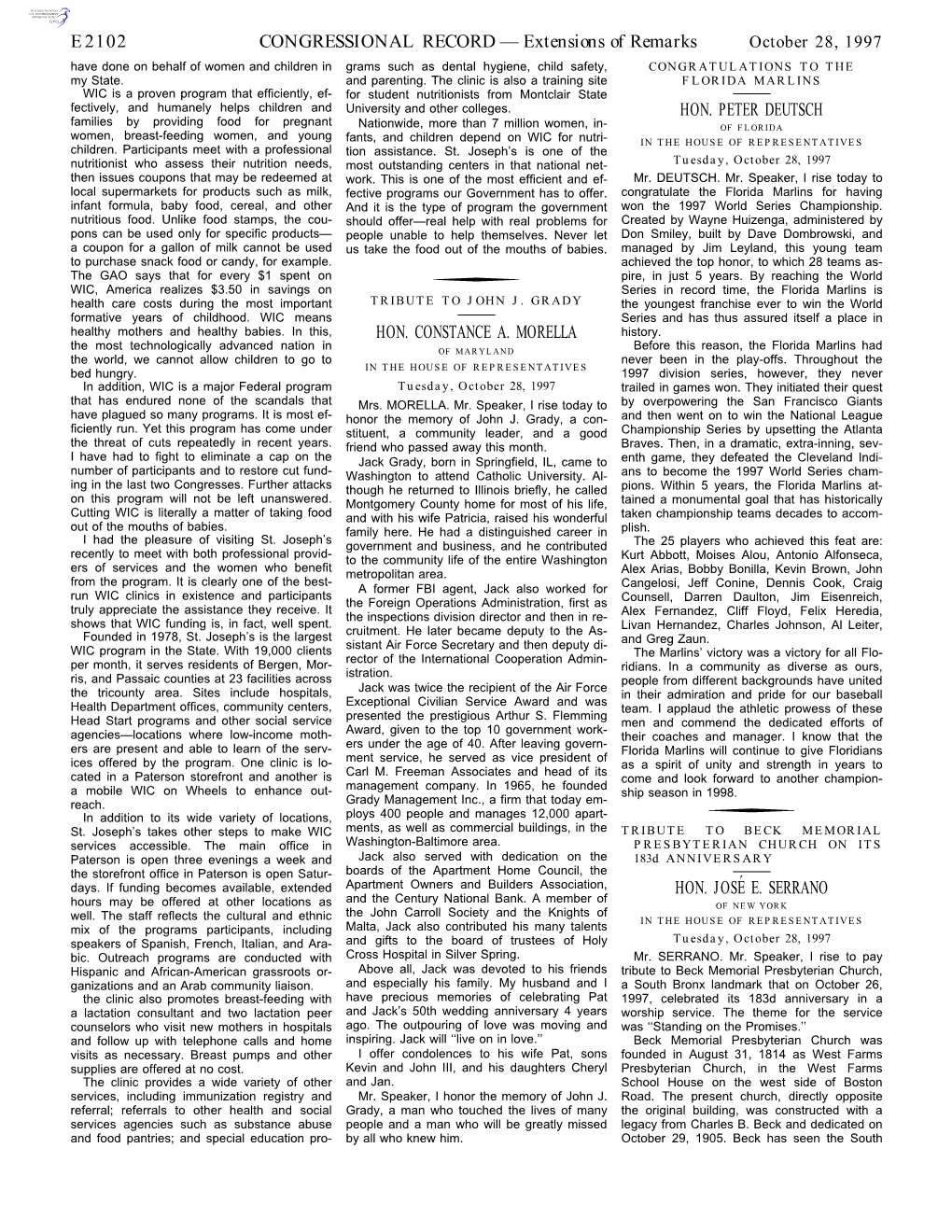 CONGRESSIONAL RECORD— Extensions of Remarks E2102 HON