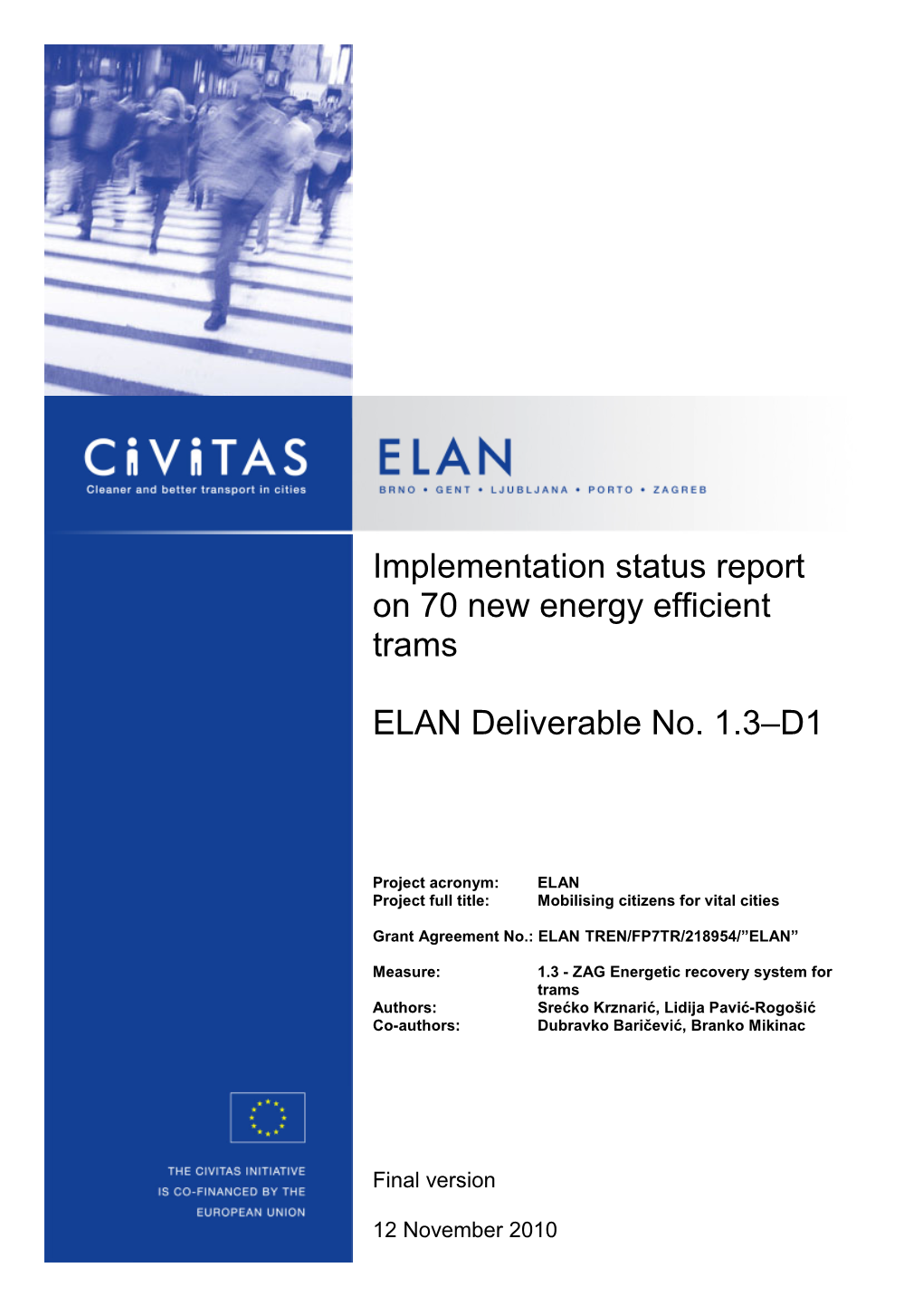 CIVITAS-ELAN Working Document Template