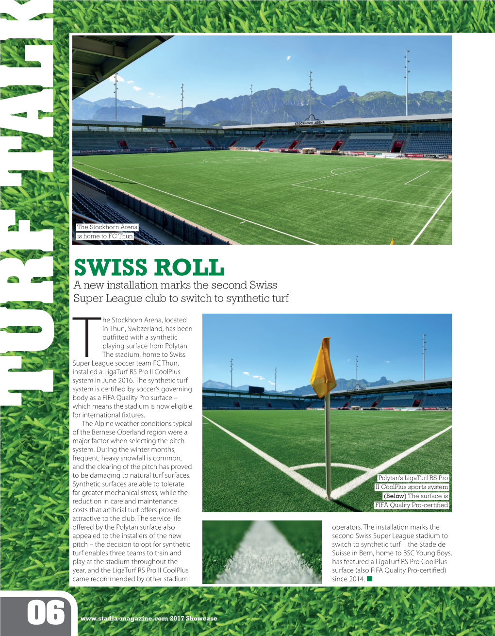 SWISS ROLL a New Installation Marks the Second Swiss Super League Club to Switch to Synthetic Turf