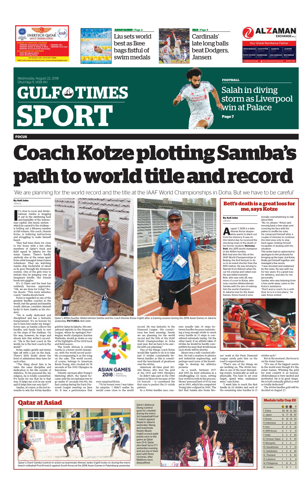 Coach Kotze Plotting Samba's Path to World Title and Record