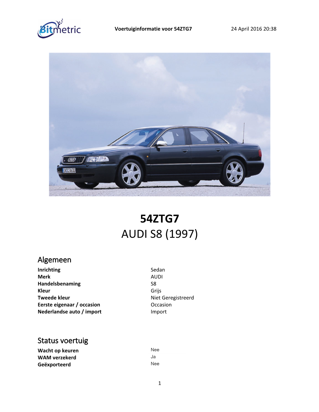 54Ztg7 Audi S8 (1997)