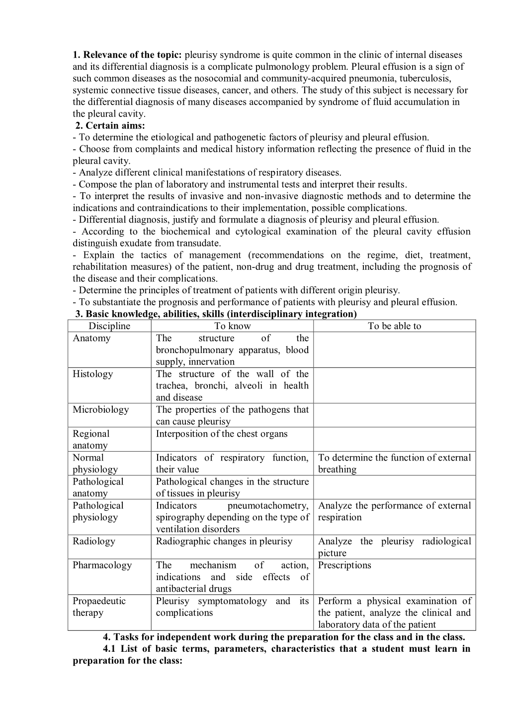 1. Relevance of the Topic: Pleurisy Syndrome Is Quite Common in the Clinic of Internal Diseases and Its Differential Diagnosis Is a Complicate Pulmonology Problem