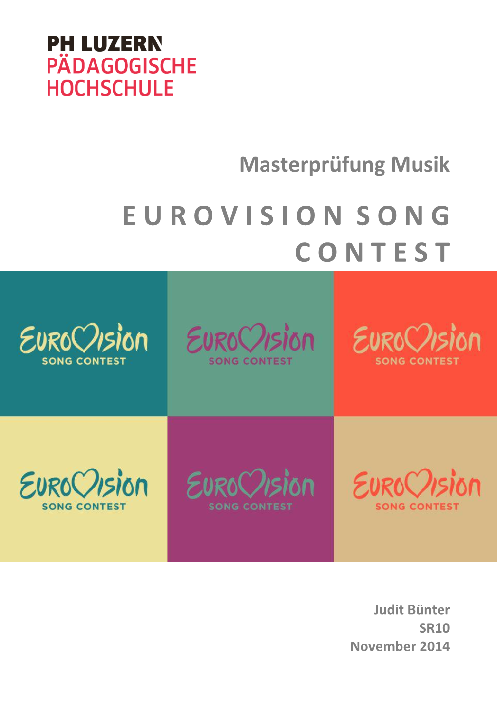 Page 1 Masterprüfung Musik E U R O V I S I O N S O N G