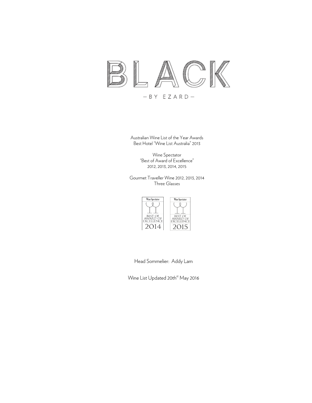 BLACK Winelist 20.05.16