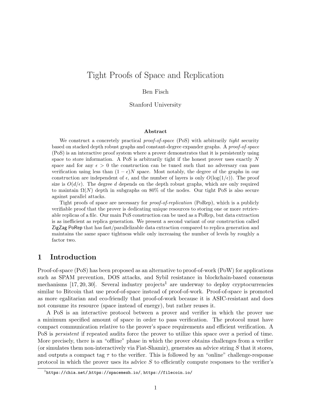 Tight Proofs of Space and Replication