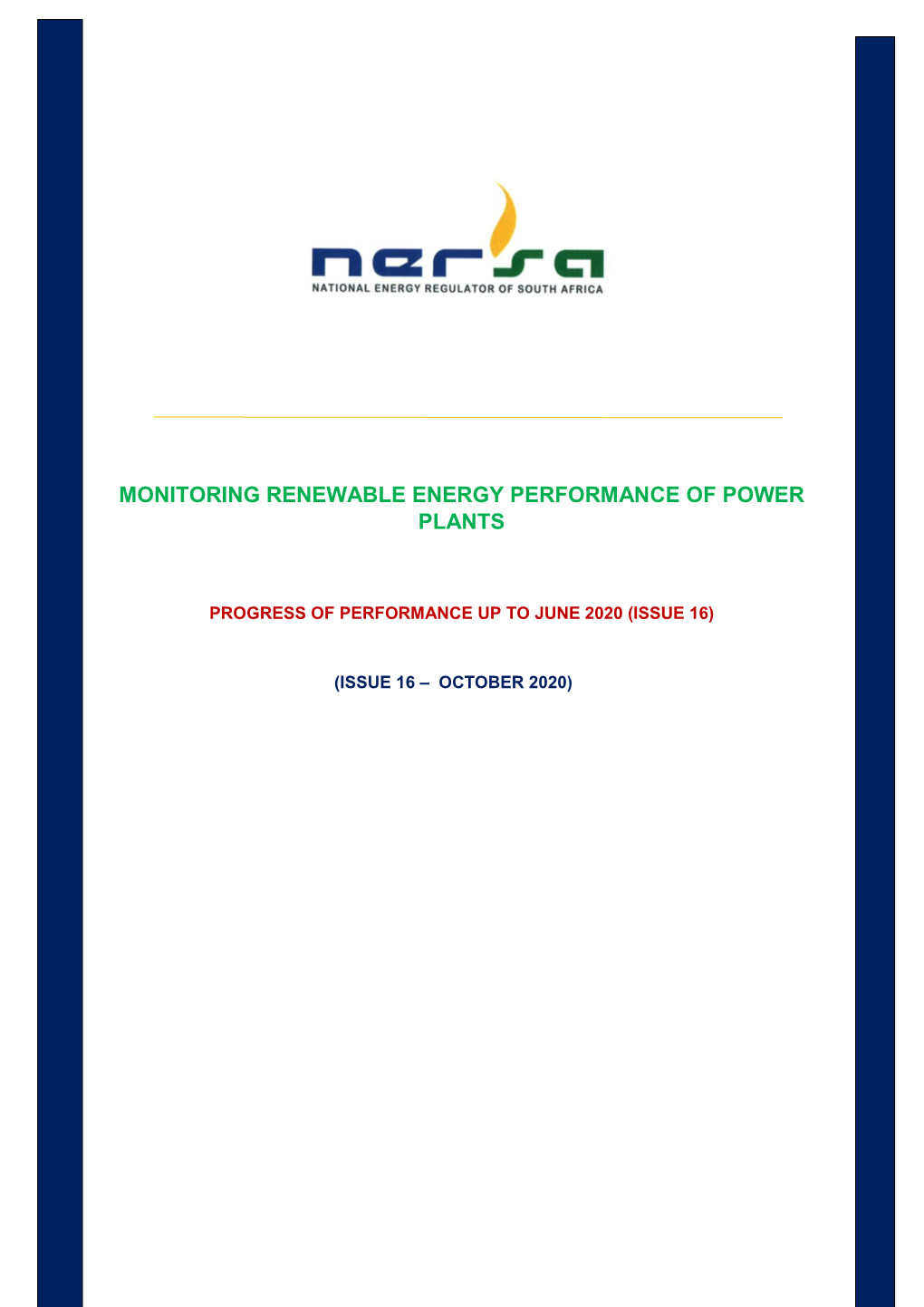 Monitoring Renewable Energy Performance of Power Plants