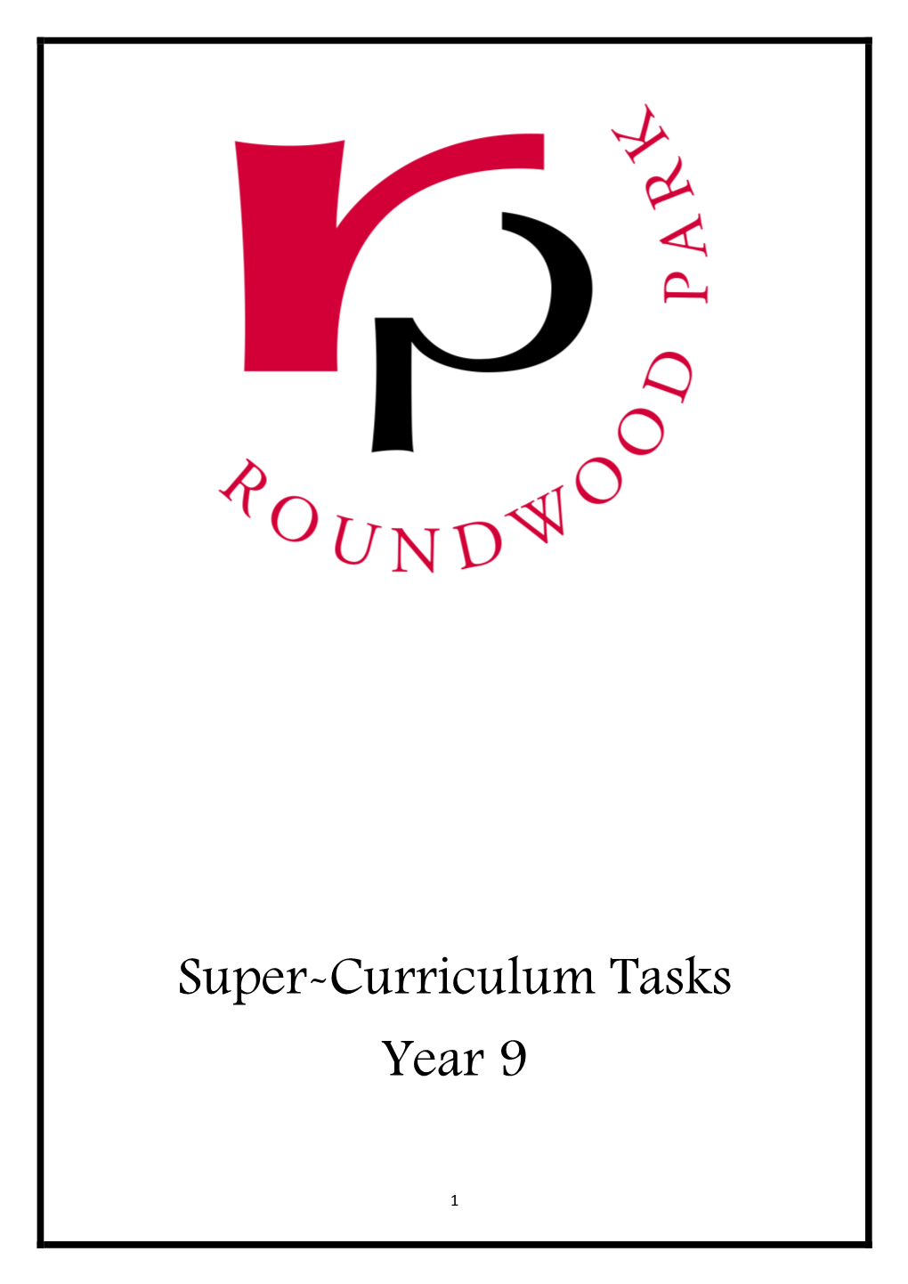 Super-Curriculum Tasks Year 9