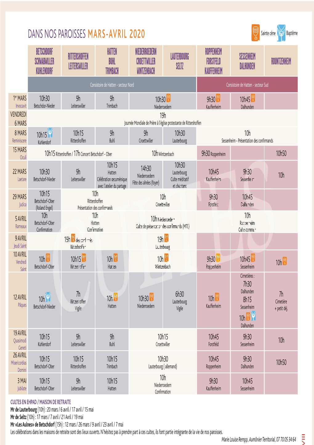 Dans Nos Paroisses Mars-Avril 2020