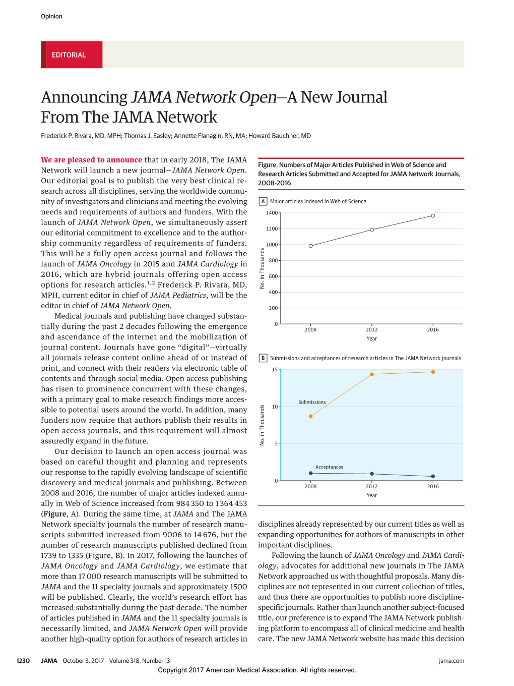 Announcing JAMA Network Open—A New Journal from the JAMA Network Frederick P