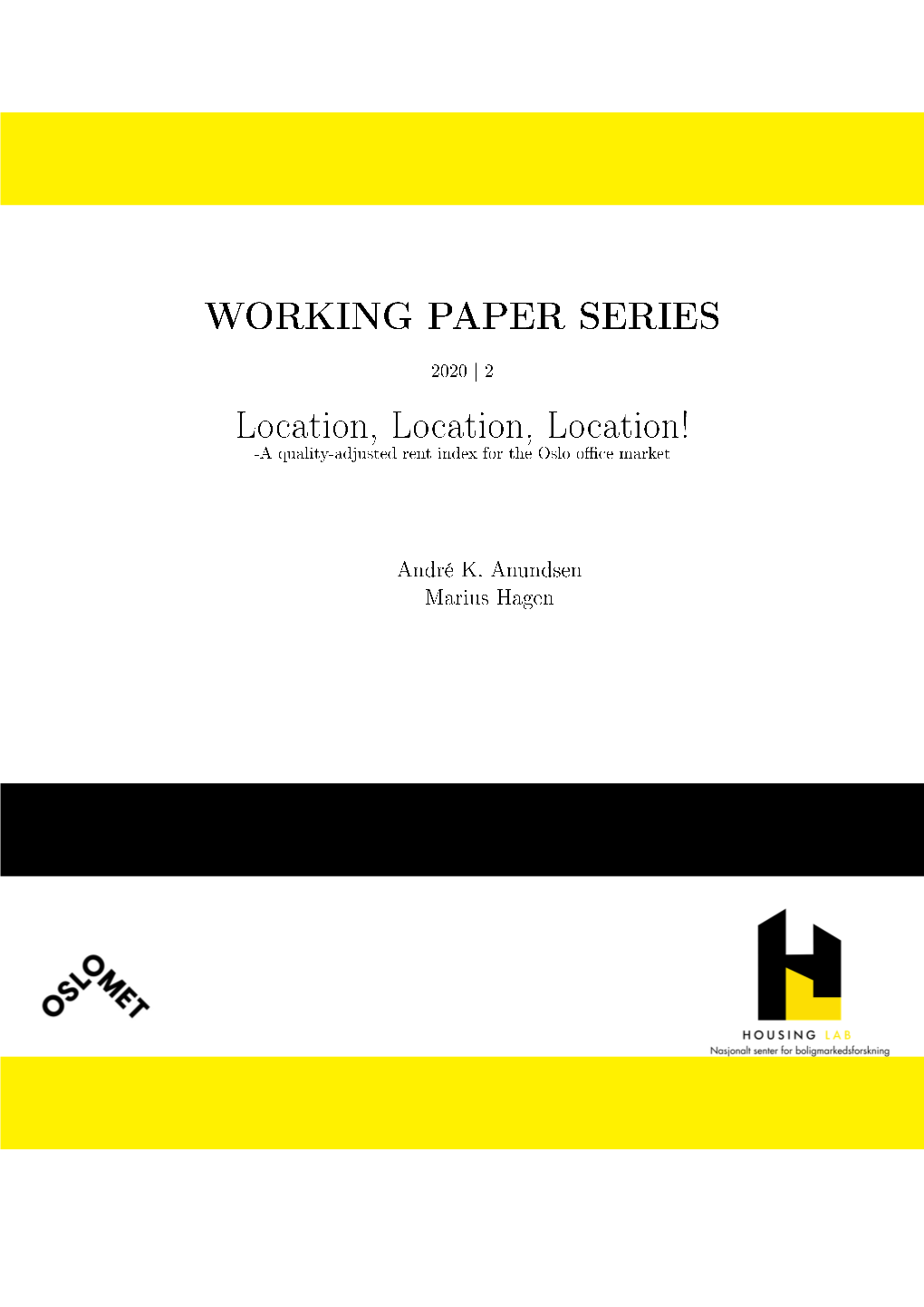 Working Paper Series