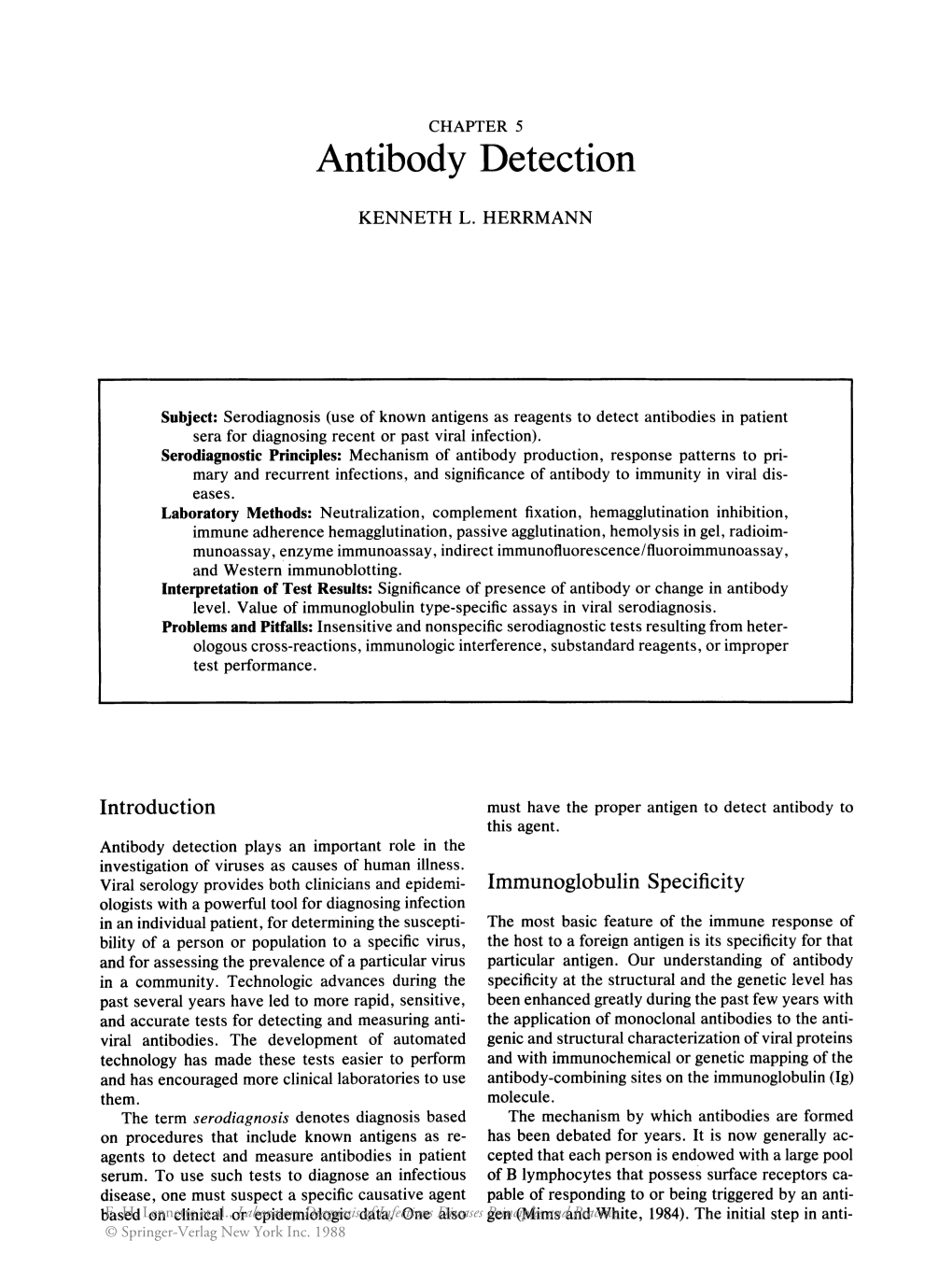 Antibody Detection