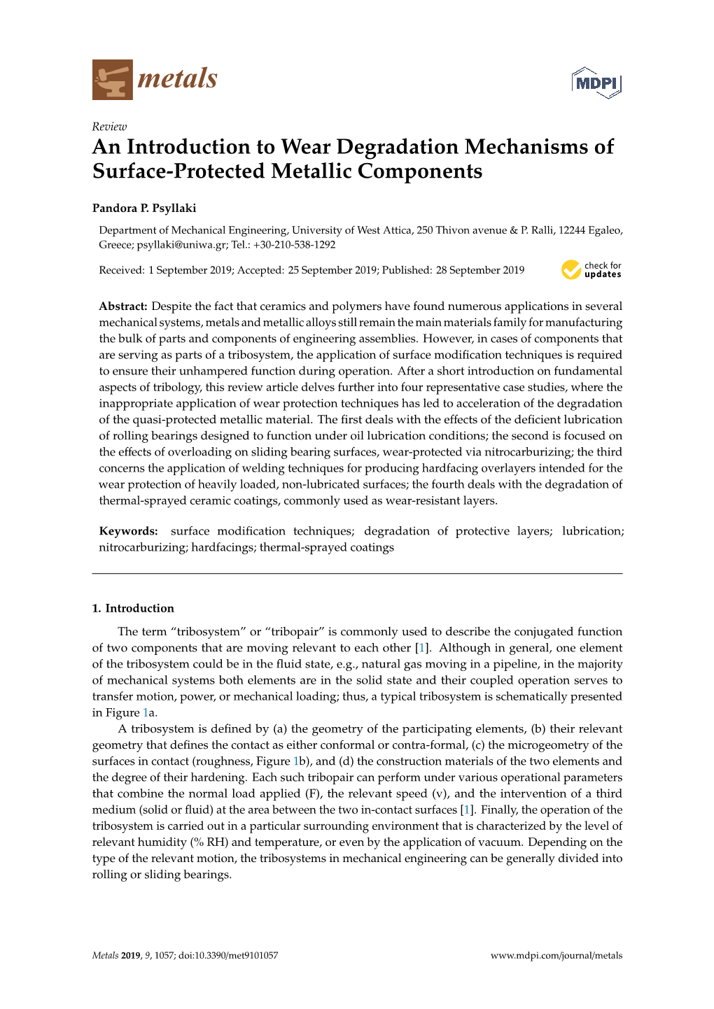 An Introduction to Wear Degradation Mechanisms of Surface-Protected Metallic Components