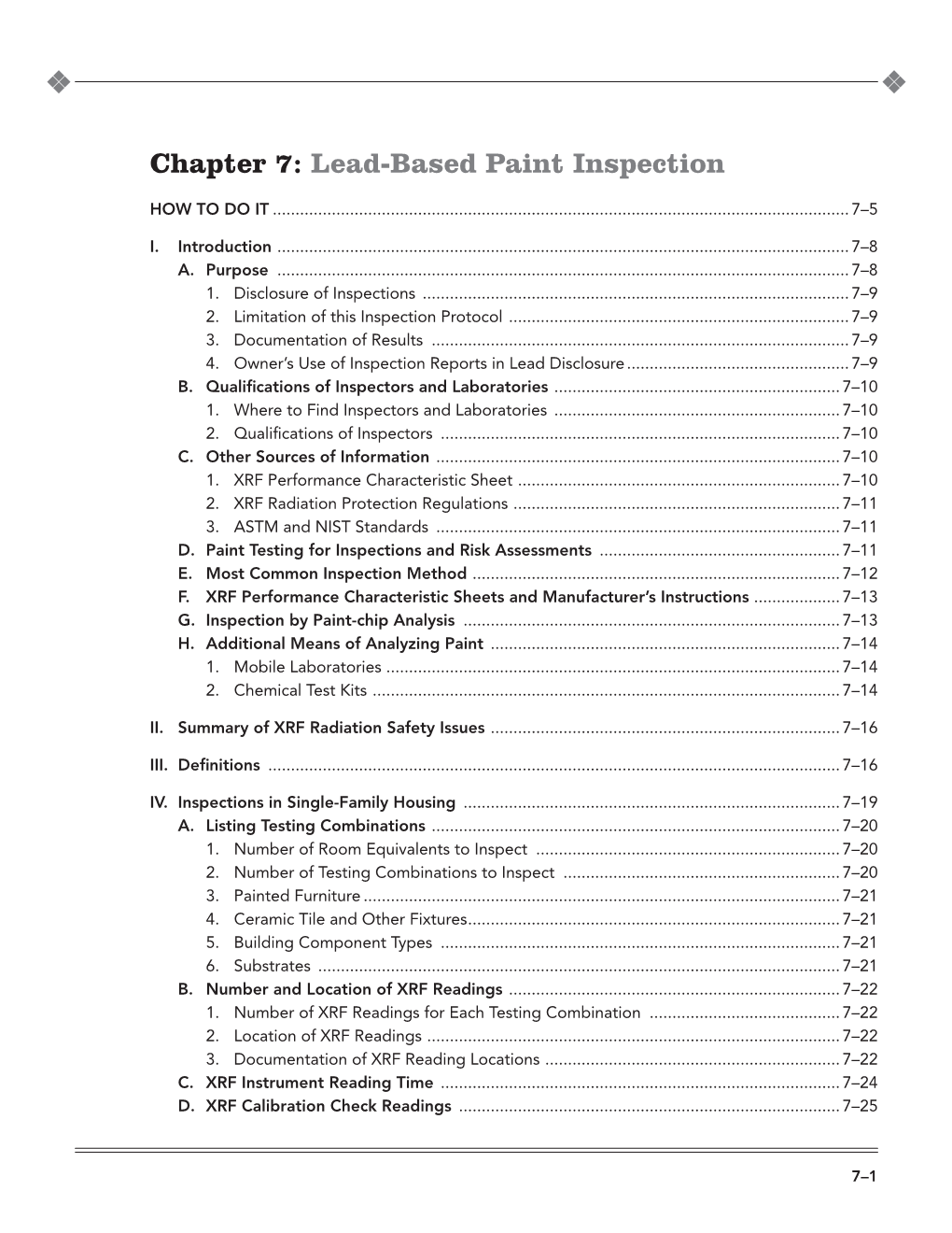 Chapter 7: Lead-Based Paint Inspection