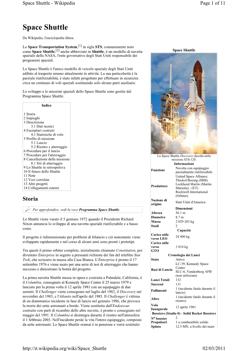 Space Shuttle - Wikipedia Page 1 of 11