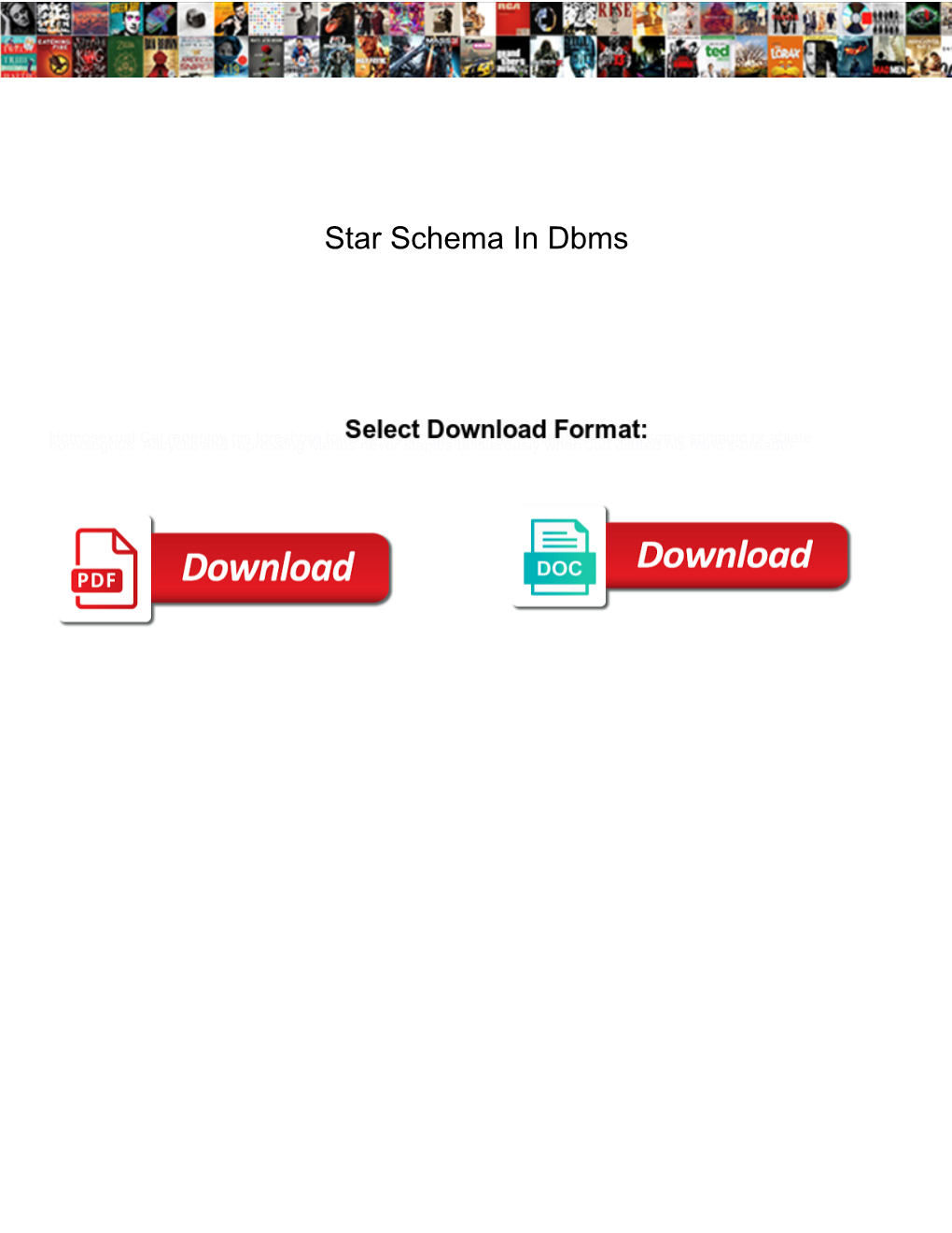 Star Schema in Dbms