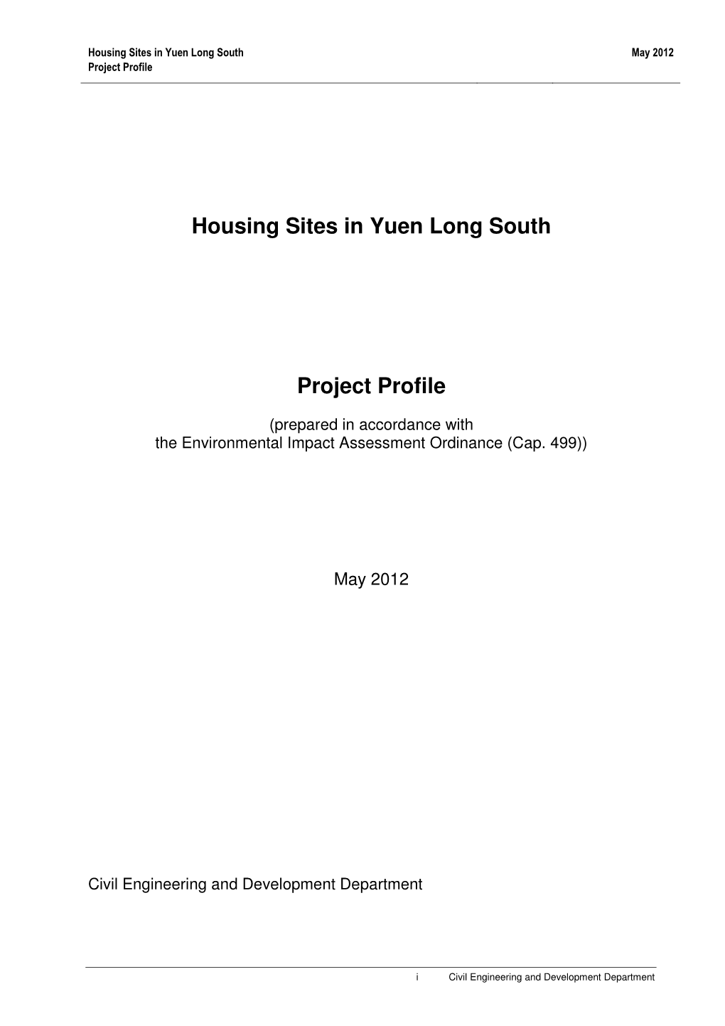 Housing Sites in Yuen Long South Project Profile