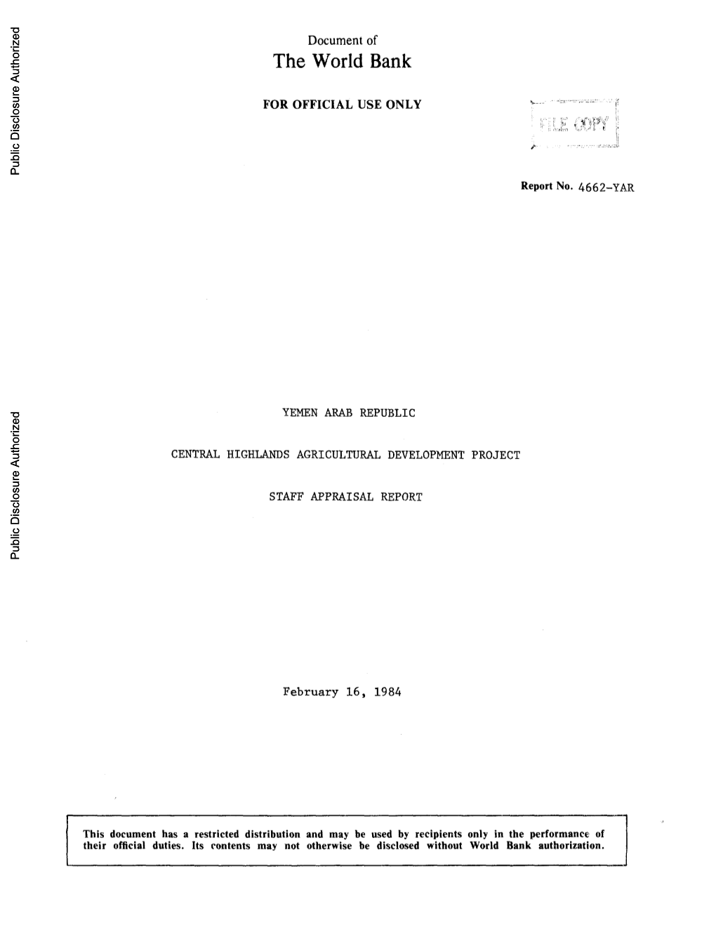 World Bank Document