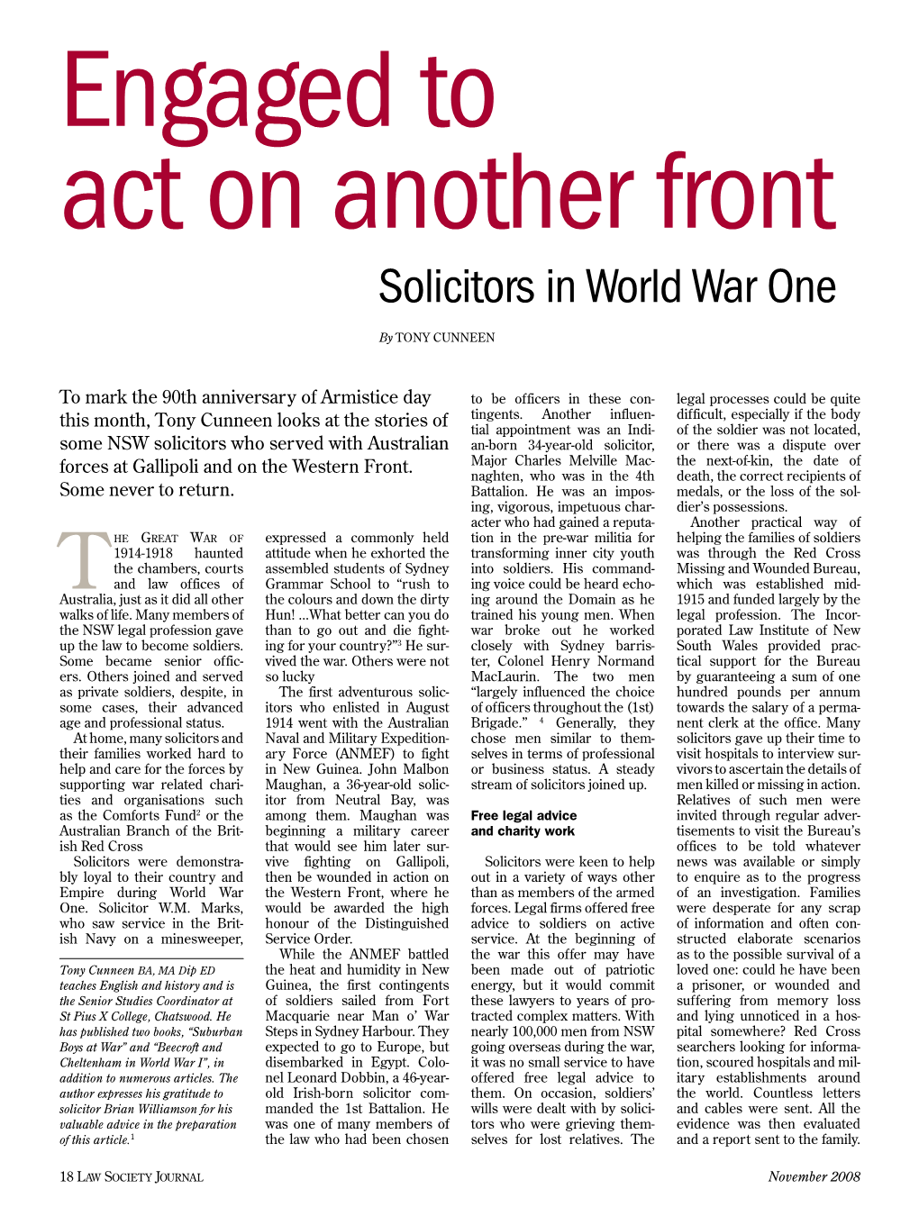 Solicitors in World War One