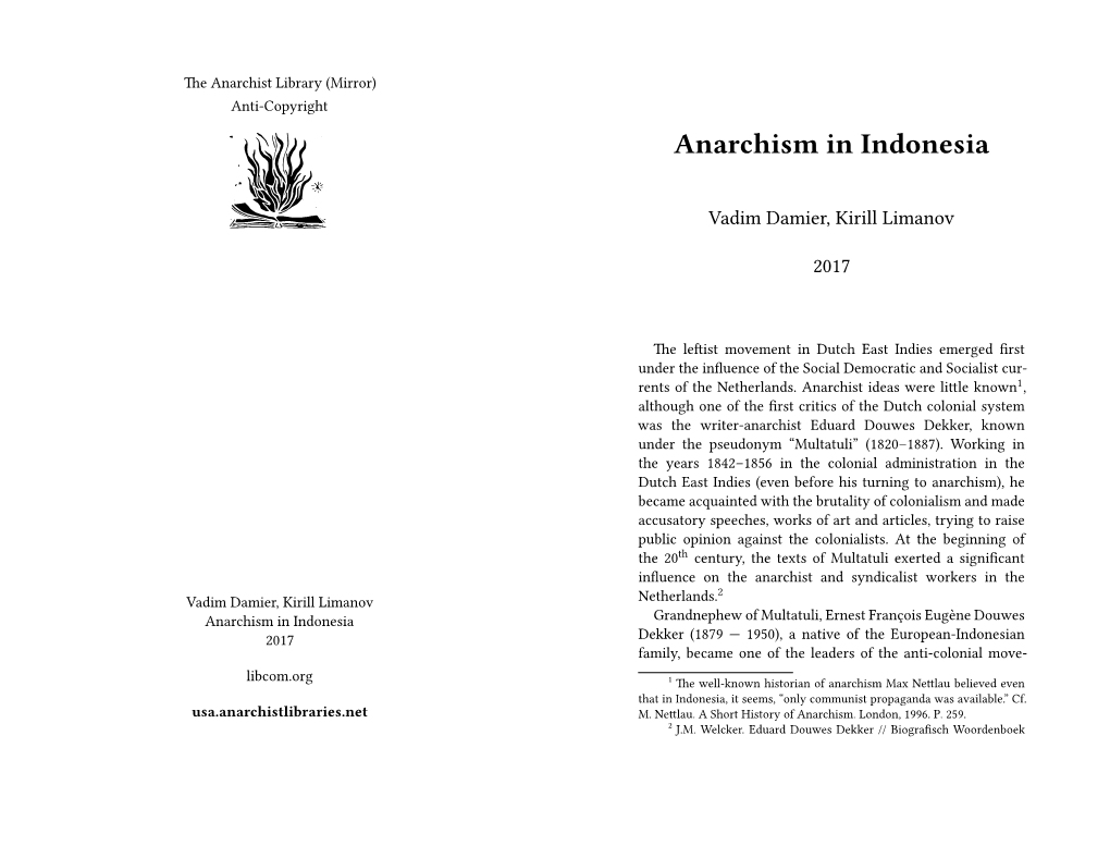 Anarchism in Indonesia